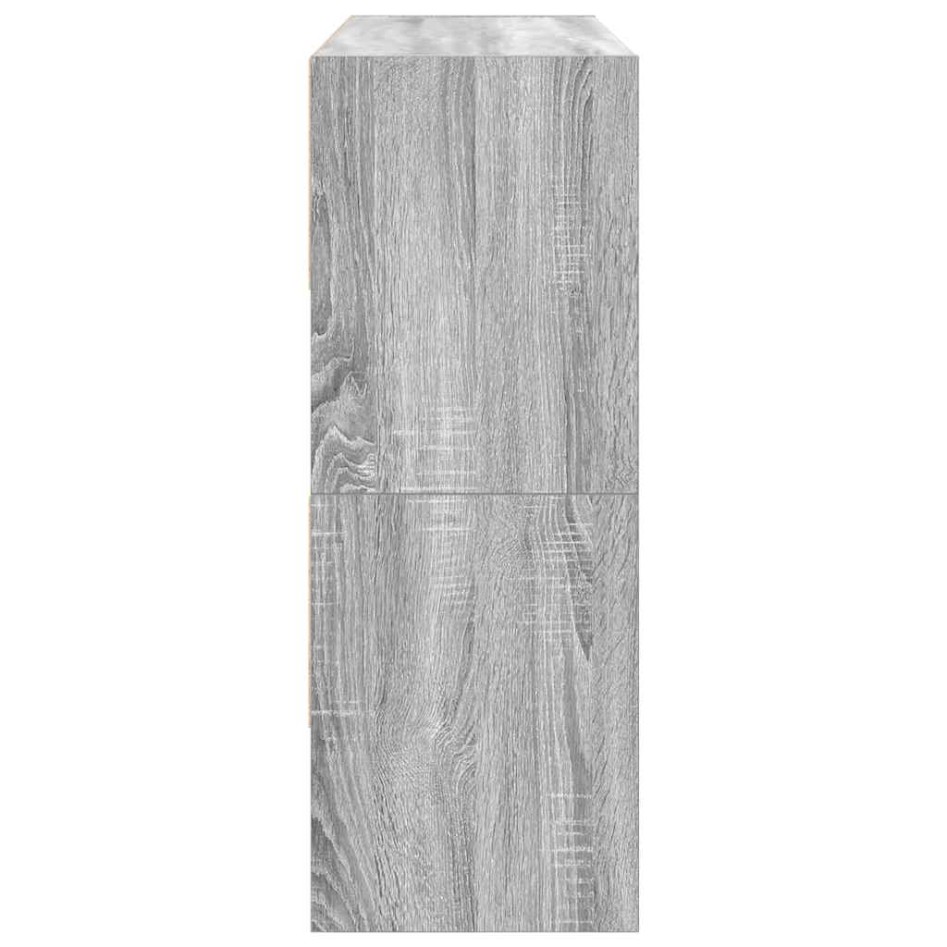 Zapateros 2 uds apilables gris sonoma 89,5x30x40