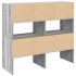 Zapateros 2 uds apilables gris sonoma 89,5x30x40