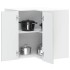 Mueble esquinero cocina Porto madera contrachapada gris