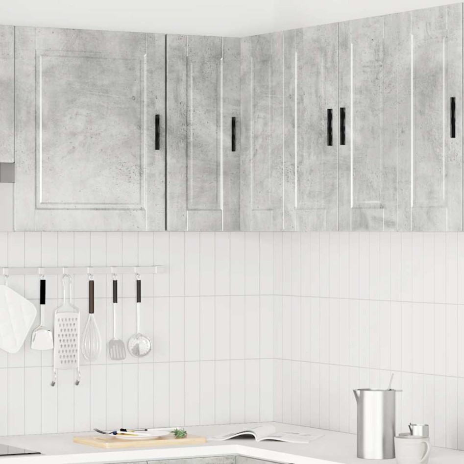 Mueble esquinero cocina Porto madera contrachapada gris