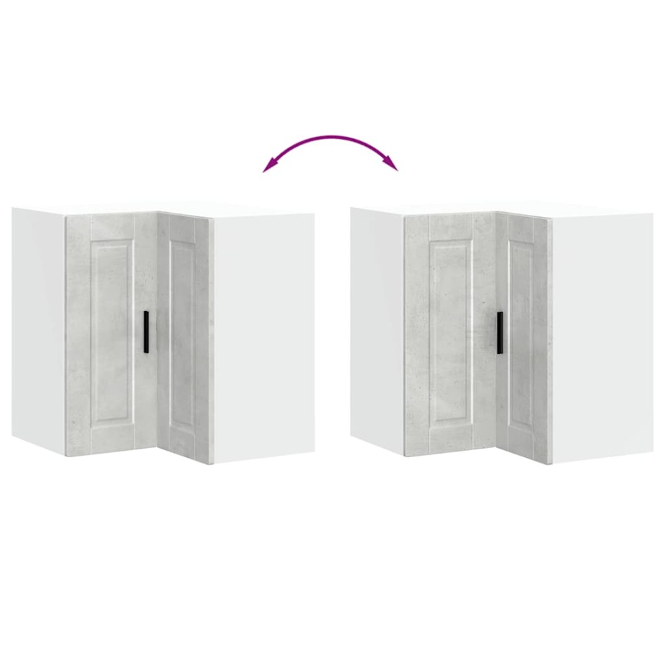 Mueble esquinero cocina Porto madera contrachapada gris