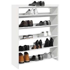 Mueble zapatero madera contrachapada blanco 80x25x100