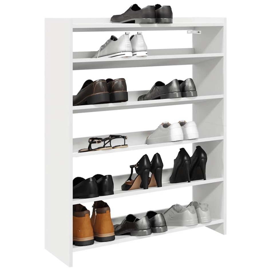 Mueble zapatero madera contrachapada blanco 80x25x100