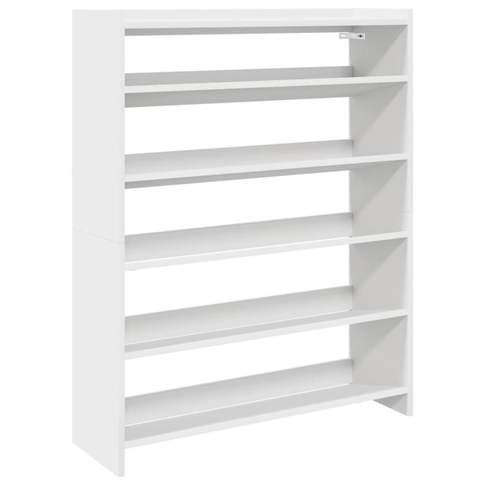 Mueble zapatero madera contrachapada blanco 80x25x100