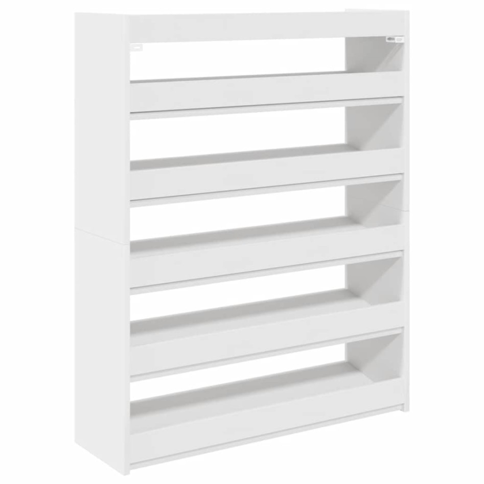Mueble zapatero madera contrachapada blanco 80x25x100