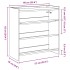 Mueble zapatero madera contrachapada blanco 80x25x100