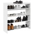 Mueble zapatero madera contrachapada blanco 80x25x81