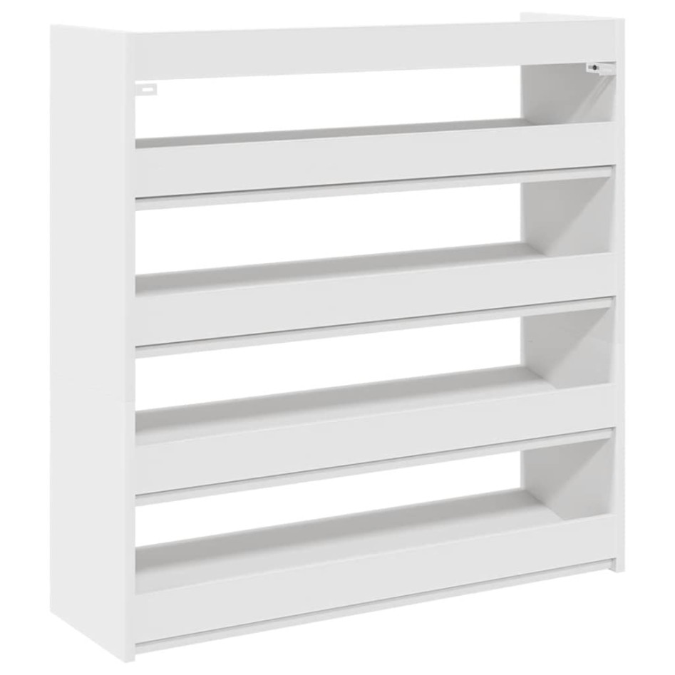 Mueble zapatero madera contrachapada blanco 80x25x81