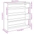 Mueble zapatero madera contrachapada blanco 80x25x81