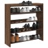 Mueble zapatero madera contrachapada marrón roble 80x25x81