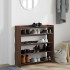 Mueble zapatero madera contrachapada marrón roble 80x25x81
