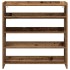 Mueble zapatero madera contrachapada marrón roble 80x25x81