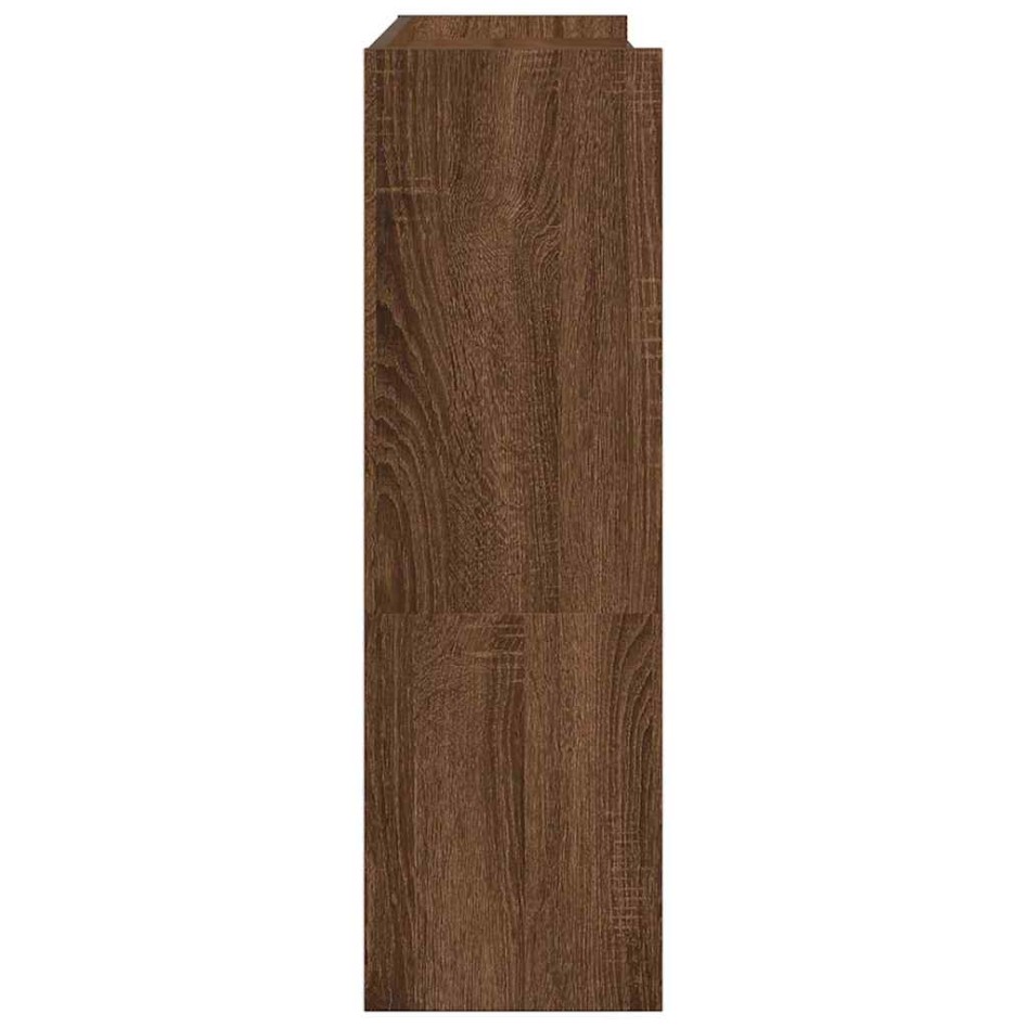 Mueble zapatero madera contrachapada marrón roble 80x25x81