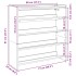 Mueble zapatero madera contrachapada marrón roble 80x25x81