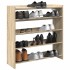 Mueble zapatero madera contrachapada roble sonoma 80x25x81