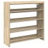 Mueble zapatero madera contrachapada roble sonoma 80x25x81