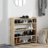 Mueble zapatero madera contrachapada roble sonoma 80x25x81