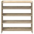 Mueble zapatero madera contrachapada roble sonoma 80x25x81