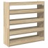 Mueble zapatero madera contrachapada roble sonoma 80x25x81