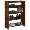 Zapatero madera contrachapada roble ahumado 60x25x81 cm