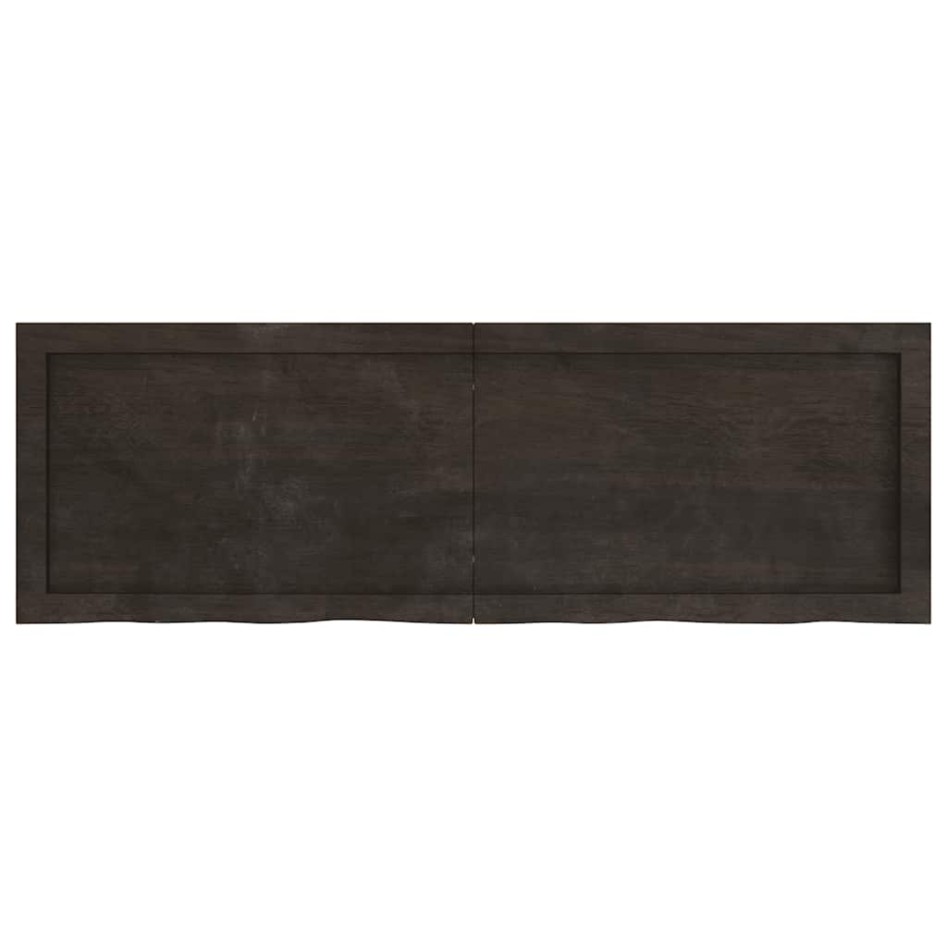 Tablero mesa madera roble tratada marrón oscuro 120x40x(2-6)