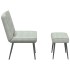 Sillón de relax con reposapiés terciopelo gris