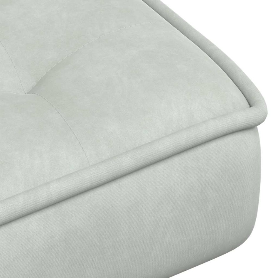 Sillón de relax con reposapiés terciopelo gris