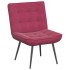 Sillón de relax con reposapiés terciopelo rojo