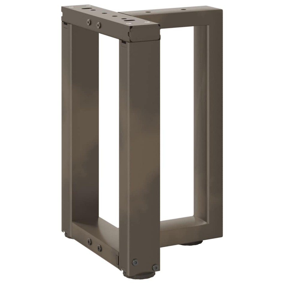 Patas de mesa centro forma T 2uds acero natural