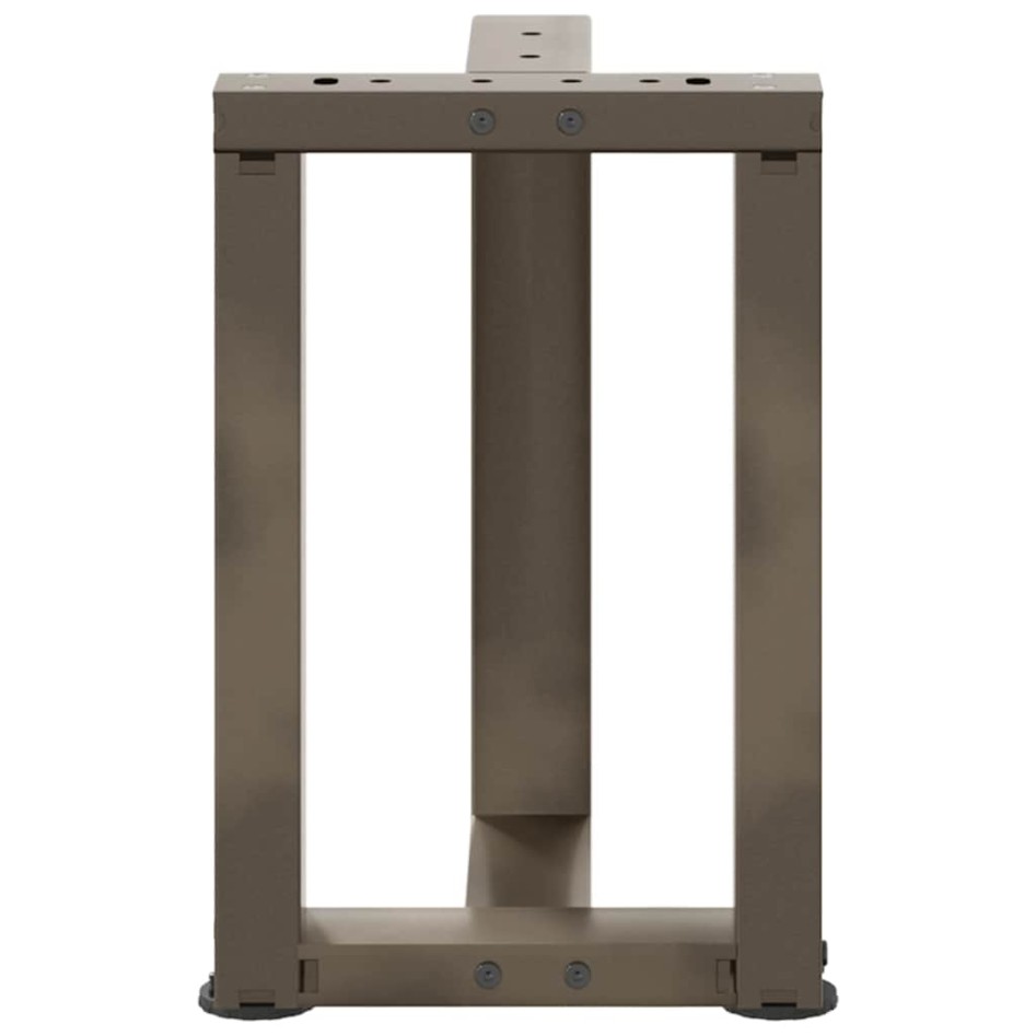 Patas de mesa centro forma T 2uds acero natural