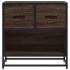 Mesilla de noche roble marrón 60x31x60 cm madera