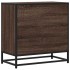 Mesilla de noche roble marrón 60x31x60 cm madera
