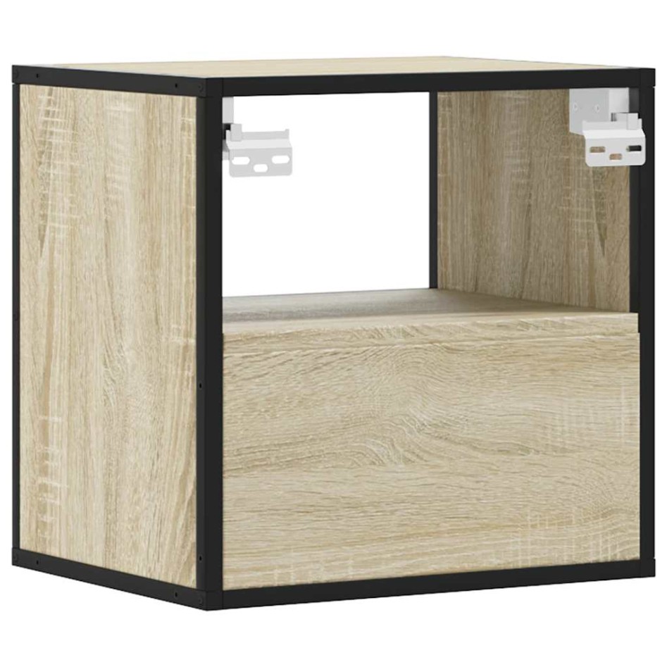 Mesitas de noche de pared 2 unidades roble Sonoma 40x31x39,5