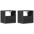 Mesitas de noche de pared 2 unidades negra 40x31x39,5