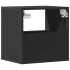 Mesitas de noche de pared 2 unidades negra 40x31x39,5