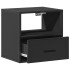 Mesitas de noche de pared 2 unidades negra 40x31x39,5