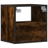 Mesitas de noche pared 2 uds color roble ahumado 40x31x39,5