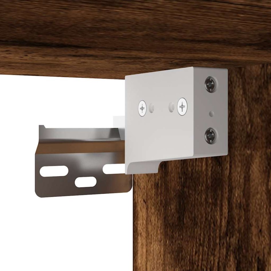 Mesitas de noche pared 2 uds color roble ahumado 40x31x39,5