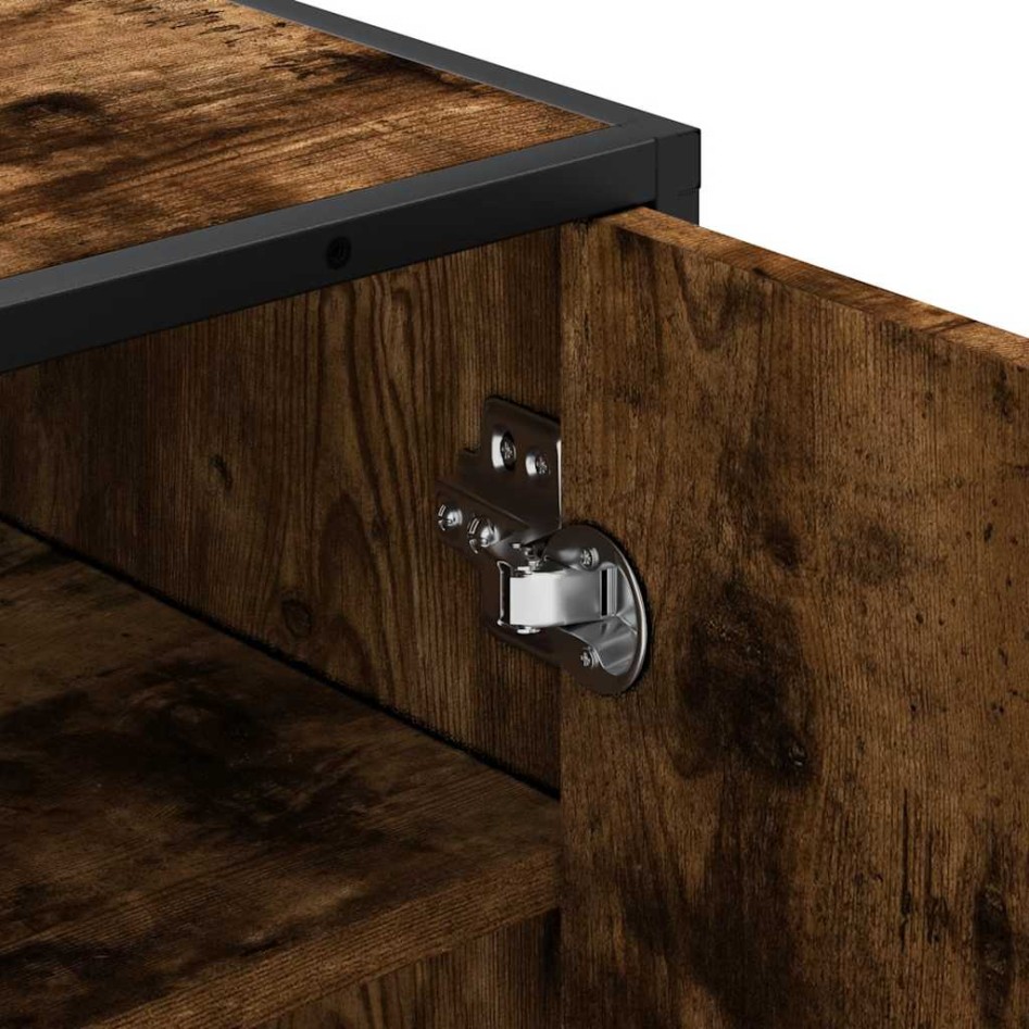 Zapatero madera contrachapada roble ahumado 48x38x97,5