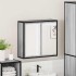Armario con espejo de baño madera gris sonoma 65x20x60