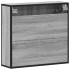Armario con espejo de baño madera gris sonoma 65x20x60