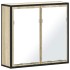 Armario con espejo de baño madera roble sonoma 65x20x60