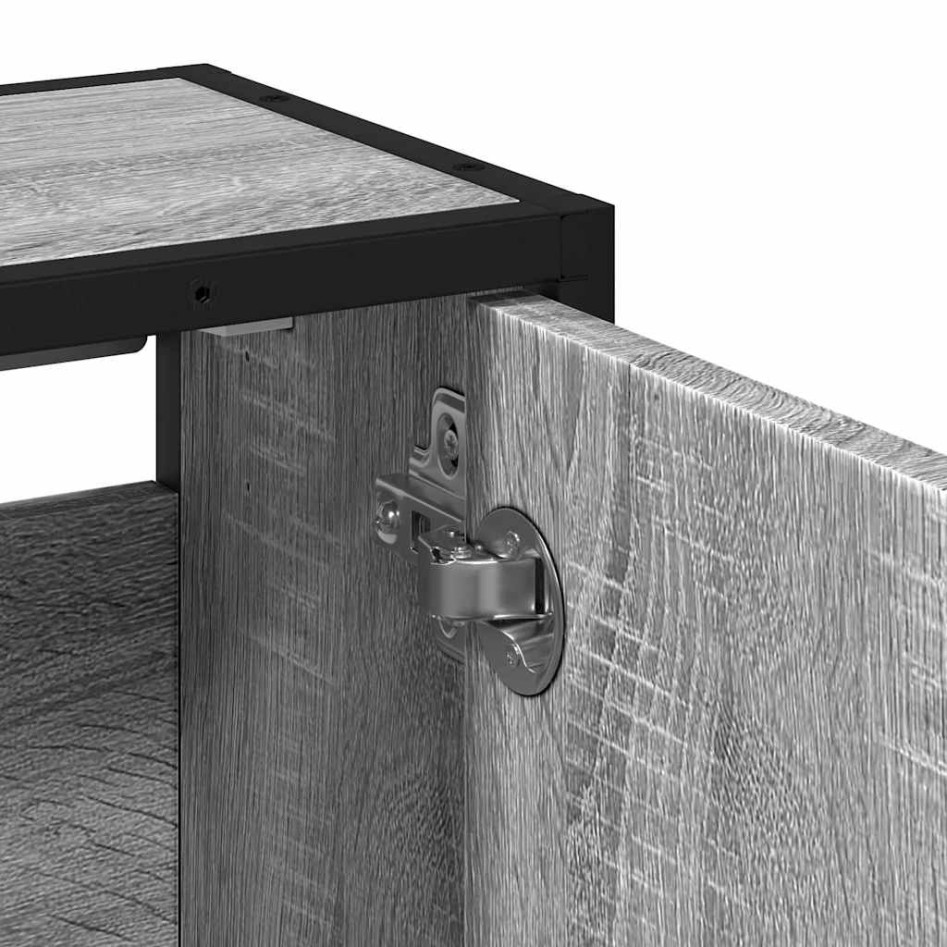 Armario con espejo de baño madera gris sonoma 65x20x60