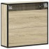 Armario con espejo de baño madera roble sonoma 65x20x60