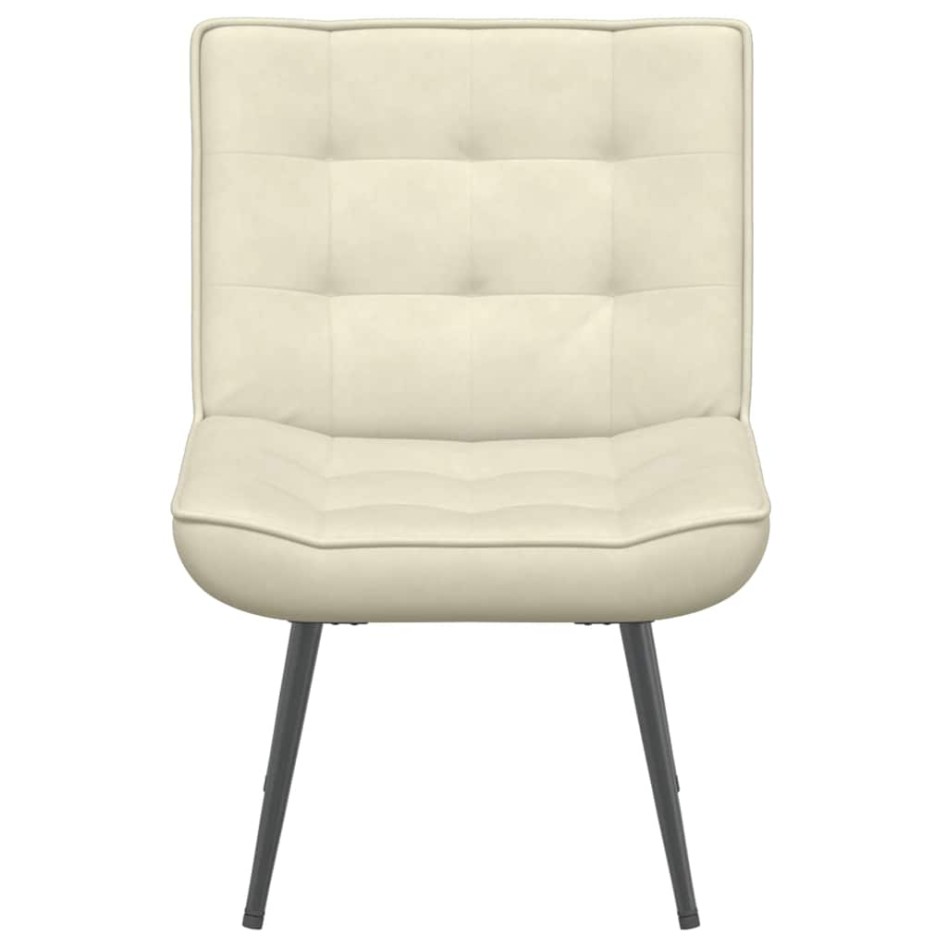 Sillón de relax terciopelo crema 64x74x84