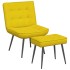 Sillón de relax con taburete terciopelo