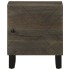Mesita de noche de madera maciza de mango negra 40x33x46