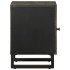 Mesita de noche de madera maciza de mango negra 40x33x46