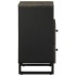 Mesilla de noche negra 50x33x62 cm madera maciza