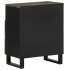 Mesilla de noche negra 50x33x62 cm madera maciza